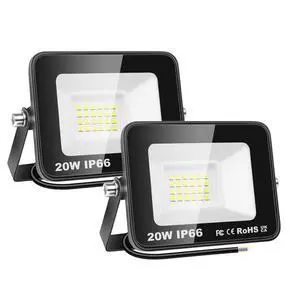 2 Pack 20W LED Flood Light Outdoor, 2000LM Security Lights Outside Lamp, 6000K Daylight White, IP66 Waterproof LED Exterior Floodlights Lighting for Yard Garden Playground 2 Pack 20W LED Flood Light Outdoor, 2000LM Security Lights Outside Lamp, 6000K Daylight White, IP66 Waterproof LED Exterior Floodlights Lighting for Yard Garden Playground