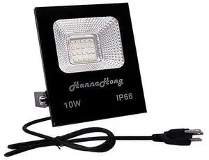 10W LED Flood Light with Plug,1000lm Super Bright Security Lights, IP66 Waterproof Outdoor Work Light, 6000K Daylight White Spotlight for Eave, Porch, Garage, Patio, Yard, Garden, Lawn 10W LED Flood Light with Plug,1000lm Super Bright Security Lights, IP66 Waterproof Outdoor Work Light, 6000K Daylight White Spotlight for Eave, Porch, Garage, Patio, Yard, Garden, Lawn