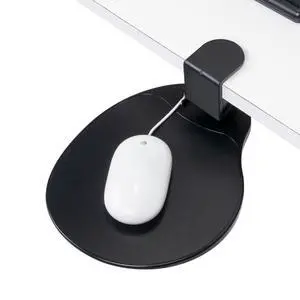 Clamp-On Under Desk Mouse Tray, 360° Swivel Ergonomic Platform with Cable Organizer, Smooth Glide Surface for Gaming or Office, Fits Desks 0.5"-1.5" Thick, Tool-Free Install, TAA-Compliant Clamp-On Under Desk Mouse Tray, 360° Swivel Ergonomic Platform with Cable Organizer, Smooth Glide Surface for Gaming or Office, Fits Desks 0.5"-1.5" Thick, Tool-Free Install, TAA-Compliant