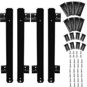 4 PCS 14 Inch Under Desk Keyboard Tray Rails Slides, Adjustable Height Heavy Duty Ball Bearing Keyboard Mount Track, Black 4 PCS 14 Inch Under Desk Keyboard Tray Rails Slides, Adjustable Height Heavy Duty Ball Bearing Keyboard Mount Track, Black