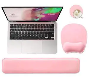 Memory Foam Set Wrist Rest Pad & Mouse Wrist Rest Support,Ergonomic Design for Office,Home,Laptop,Desktop Computer,Gaming Keyboard - Pink Memory Foam Set Wrist Rest Pad & Mouse Wrist Rest Support,Ergonomic Design for Office,Home,Laptop,Desktop Computer,Gaming Keyboard - Pink