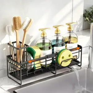 Extendable Sponge Holder for Kitchen Sink Extra Large Sink Caddy Extendable Sponge Holder for Kitchen Sink Extra Large Sink Caddy