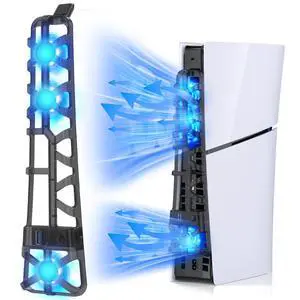 Cooling Fan wih LED Light for PS5 Slim Disc/Digital Console Cooling Fan wih LED Light for PS5 Slim Disc/Digital Console