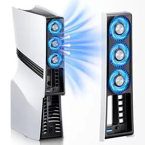 PS5 Pro Cooling Fan,PS5 Pro Cooling Accessories for PS5 Pro Digital/Discs Edition with 3 Fans/USB 3.0 Port,Cooling fan for PlayStation5 Pro with LED LightNot for PS5 2020 and PS5 Slim PS5 Pro Cooling Fan,PS5 Pro Cooling Accessories for PS5 Pro Digital/Discs Edition with 3 Fans/USB 3.0 Port,Cooling fan for PlayStation5 Pro with LED LightNot for PS5 2020 and PS5 Slim
