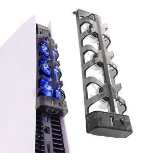 Cooling Fan for Original PS5 Console Only, 3-Fan External Cooler with USB Charging Port, Quiet Plug & Play Cooling System, Blue LED Indicator, for PS5 Disc & Digital Edition Cooling Fan for Original PS5 Console Only, 3-Fan External Cooler with USB Charging Port, Quiet Plug & Play Cooling System, Blue LED Indicator, for PS5 Disc & Digital Edition