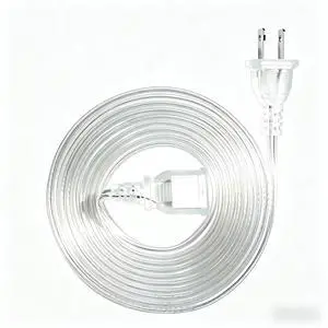 Clear Extension Cord 10FT Extension Cords Thin 2 Prong for Indoor Use with Single Plug- Ideal for Christmas Lights, Lamps, Camer,TV, 10A 125V 1250W Clear Extension Cord 10FT Extension Cords Thin 2 Prong for Indoor Use with Single Plug- Ideal for Christmas Lights, Lamps, Camer,TV, 10A 125V 1250W