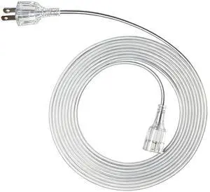 Clear Thin Extension Cord 10 Feet 10 Feet 5A 125V 625W Clear Thin Extension Cord 10 Feet 10 Feet 5A 125V 625W