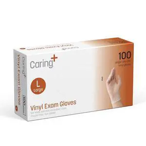 Vinyl Exam Gloves (Medium, 100ct), Powder Free and Not Made with Natural Rubber Latex, Gloves for Medical Use, First Aid, Food Prep and More Vinyl Exam Gloves (Medium, 100ct), Powder Free and Not Made with Natural Rubber Latex, Gloves for Medical Use, First Aid, Food Prep and More