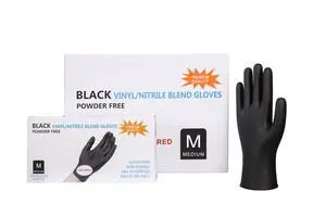 Vinyl Nitrile Blend Disposable Gloves, Synthetic Material,Various Use for Household Cleaning Gardening and Industry (Black, M) Vinyl Nitrile Blend Disposable Gloves, Synthetic Material,Various Use for Household Cleaning Gardening and Industry (Black, M)