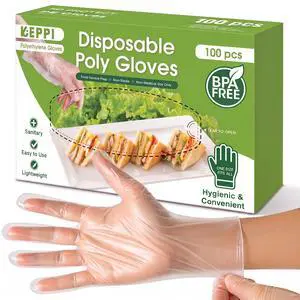 100 pcs Disposable Gloves - BPA & Latex Free - Gloves Disposable Latex Free - For Food Handling - Food Safe - For Cooking - Bulk Purchase - Great Fit - Plastic 100 pcs Disposable Gloves - BPA & Latex Free - Gloves Disposable Latex Free - For Food Handling - Food Safe - For Cooking - Bulk Purchase - Great Fit - Plastic