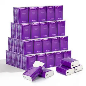 10 Pack Purple Pocket Tissues Bulk, 3-Ply Soft Facial Tissue, Mini Tissue | 10 Sheets per Pack, Individually Wrapped Mini Tissue Packs for Daily Use, Travel, & School 10 Pack Purple Pocket Tissues Bulk, 3-Ply Soft Facial Tissue, Mini Tissue | 10 Sheets per Pack, Individually Wrapped Mini Tissue Packs for Daily Use, Travel, & School