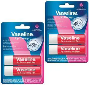 Lip Therapy Care Rosy, Fast-Acting Nourishment, Ideal for Chapped, Dry, Cracked, or Damaged Lips, Lip Balm, 2-Pack of 2, 0.16 Oz Each, 4 Lip Balms Lip Therapy Care Rosy, Fast-Acting Nourishment, Ideal for Chapped, Dry, Cracked, or Damaged Lips, Lip Balm, 2-Pack of 2, 0.16 Oz Each, 4 Lip Balms