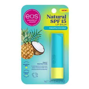 Natural SPF 15 Lip Balm - Pineapple Coconut, Water Resistant, 0.14 oz Natural SPF 15 Lip Balm - Pineapple Coconut, Water Resistant, 0.14 oz