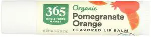 Organic Flavored Lip Balm, Pomegranate Orange, 0.15 Ounce Organic Flavored Lip Balm, Pomegranate Orange, 0.15 Ounce