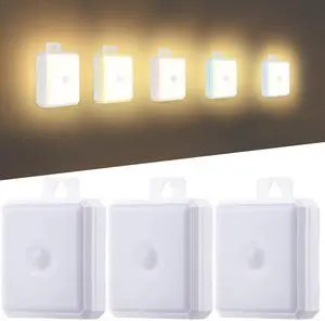 Motion Sensor Night Light Indoor - Cordless Battery Powered Under Cabinet Lighting, Stick-on Magnet LED Closet Lights, Safe Light for Stairs, 4000K Nightlight 3-Pack (White) Motion Sensor Night Light Indoor - Cordless Battery Powered Under Cabinet Lighting, Stick-on Magnet LED Closet Lights, Safe Light for Stairs, 4000K Nightlight 3-Pack (White)