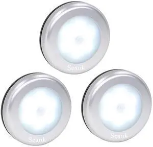 3 Pcs Motion Sensor Light Indoor, Searik Magnetic LED Night Light Battery Powered Step Lights Stair Closet Light Under Cabinet Lighting Stick On Anywhere Lamp for Home Kitchen Hallway Cabinet Bathroom 3 Pcs Motion Sensor Light Indoor, Searik Magnetic LED Night Light Battery Powered Step Lights Stair Closet Light Under Cabinet Lighting Stick On Anywhere Lamp for Home Kitchen Hallway Cabinet Bathroom