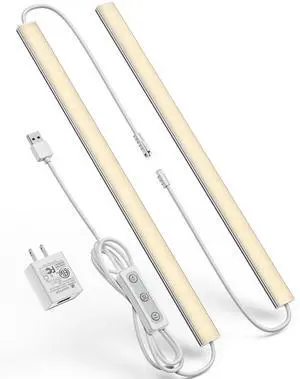 Plug-in Under Cabinet Lighting, Dimmable Under Counter Lights for Kitchen, 2pcs 12 Inch, Warn White 3000K Linkable USB Led Closet Light, Wired Indoor Night Lights Bar for Desk,Sink,Workbench Plug-in Under Cabinet Lighting, Dimmable Under Counter Lights for Kitchen, 2pcs 12 Inch, Warn White 3000K Linkable USB Led Closet Light, Wired Indoor Night Lights Bar for Desk,Sink,Workbench