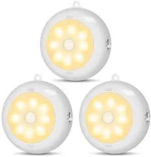 Motion Sensor Light Indoor AA Battery Operated, Under Cabinet Lighting, Magnetic Stick on LED Puck Lights for Stair, Wall, Closet, Dimmable, 3000K Warm White (3 Pack) Motion Sensor Light Indoor AA Battery Operated, Under Cabinet Lighting, Magnetic Stick on LED Puck Lights for Stair, Wall, Closet, Dimmable, 3000K Warm White (3 Pack)
