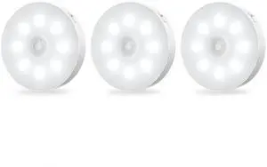 Under Cabinet Light Motion Sensor - Rechargable Closet Puck Lights, Stick on Night Lighting Magnet, Under Counter Lights Kitchen, LED Montion Sensor Light, Wireless Locker Nightlights 3-Pack Under Cabinet Light Motion Sensor - Rechargable Closet Puck Lights, Stick on Night Lighting Magnet, Under Counter Lights Kitchen, LED Montion Sensor Light, Wireless Locker Nightlights 3-Pack