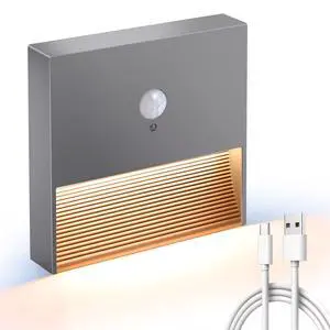 rechargeable battery night light motion sensor light indoor Warm White stair lights night light motion sensor stick on lights, Adjustable Brightness for Wall, Stairs, Cabinet, Hallway (1 Pack) rechargeable battery night light motion sensor light indoor Warm White stair lights night light motion sensor stick on lights, Adjustable Brightness for Wall, Stairs, Cabinet, Hallway (1 Pack)