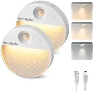 Rechargeable Round Motion Sensor LED Night Light, Motion Activated LED Night Light with 3 Lighting Modes, Touch Control, 3 Color Temperatures & Dimmable, for Hallway, Bedroom, 2 Pack Rechargeable Round Motion Sensor LED Night Light, Motion Activated LED Night Light with 3 Lighting Modes, Touch Control, 3 Color Temperatures & Dimmable, for Hallway, Bedroom, 2 Pack