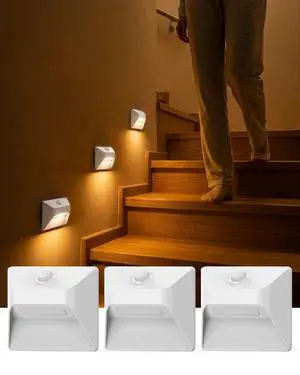 3 Pack Motion Sensor Lights Indoor, 6+ Months Per Charge 3 Pack Motion Sensor Lights Indoor, 6+ Months Per Charge