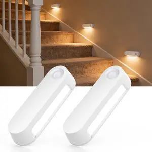 Motion Sensor Night Light, 1800mAh Rechargeable Battery Operated Step Lights, 3000K Warm White Wireless Under Cabinet Lighting for Stairs, Hallway, Closet, Bedroom, Kitchen, Cruise(2 Pack) Motion Sensor Night Light, 1800mAh Rechargeable Battery Operated Step Lights, 3000K Warm White Wireless Under Cabinet Lighting for Stairs, Hallway, Closet, Bedroom, Kitchen, Cruise(2 Pack)