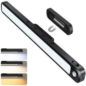 3W Motion Sensor Magnetic Light Bar,Eye-Friendly Rechargeable Closet Lights with Battery Display,2000mAh Vanity Lights for Mirror, Rechargeable Light Bar for Cabinet, Closet, Bathroom and Desk 3W Motion Sensor Magnetic Light Bar,Eye-Friendly Rechargeable Closet Lights with Battery Display,2000mAh Vanity Lights for Mirror, Rechargeable Light Bar for Cabinet, Closet, Bathroom and Desk