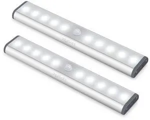 Wireless Motion Sensor Cabinet Lights 10-LED USB Rechargeable Closet Lights LED Under Cabinet Lighting for Wardrobe/Drawer/Stairs/Cupboard/Counter/Pantry/Stairs,Stick On Anywhere,2 Pack,White Light Wireless Motion Sensor Cabinet Lights 10-LED USB Rechargeable Closet Lights LED Under Cabinet Lighting for Wardrobe/Drawer/Stairs/Cupboard/Counter/Pantry/Stairs,Stick On Anywhere,2 Pack,White Light
