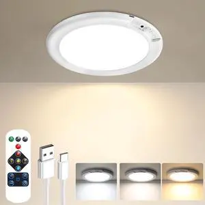 Rechargeable Motion Sensor Ceiling Light with Remote, 3 Color Motion Sensor Lights, Wireless Closet Light Battery Operated, Magnetic Dimmable LED Lights for Stairs Hallway Pantry Shed Garage Shower Rechargeable Motion Sensor Ceiling Light with Remote, 3 Color Motion Sensor Lights, Wireless Closet Light Battery Operated, Magnetic Dimmable LED Lights for Stairs Hallway Pantry Shed Garage Shower