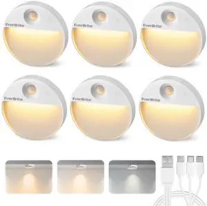 Rechargeable Round Motion Sensor LED Night Light, Motion Activated LED Night Light with 3 Lighting Modes, Touch Control, 3 Color Temperatures & Dimmable, for Hallway, Bedroom, 6 Pack Rechargeable Round Motion Sensor LED Night Light, Motion Activated LED Night Light with 3 Lighting Modes, Touch Control, 3 Color Temperatures & Dimmable, for Hallway, Bedroom, 6 Pack