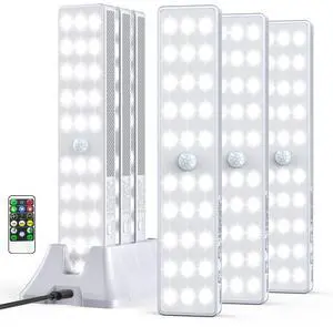 LED Closet Light with Charging Station, 6 Pcs 30LEDs 8'' Dimmer Rechargeable Motion Sensor Under Cabinet Lighting, Stick-Anywhere Night Light for Wardrobe,Kitchen LED Closet Light with Charging Station, 6 Pcs 30LEDs 8'' Dimmer Rechargeable Motion Sensor Under Cabinet Lighting, Stick-Anywhere Night Light for Wardrobe,Kitchen
