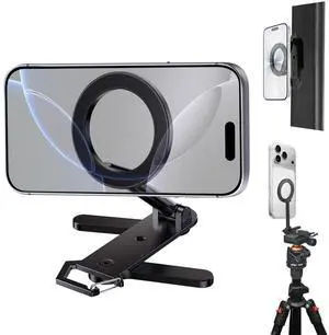 Double Sided Strong Magnetic Phone Stand,360° Rotatable Foldable Phone Holder with Carabiner&Extra Magnetic Sheet,Anti-Slip Mount for iPhone Android Selfie, Live Stream,Car Navigation, Outdoor,Daily Double Sided Strong Magnetic Phone Stand,360° Rotatable Foldable Phone Holder with Carabiner&Extra Magnetic Sheet,Anti-Slip Mount for iPhone Android Selfie, Live Stream,Car Navigation, Outdoor,Daily