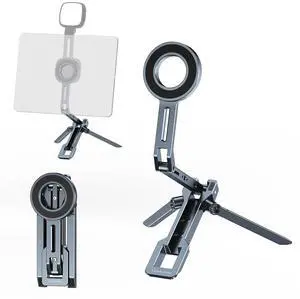 Magnetic iPad Tripod Stand Universal for Galaxy Tab A9+ & iPhone 17-12 Series | 360° Rotation Heavy Duty Tablet Holder with 2-in-1 Desktop & Handheld Modes Magnetic iPad Tripod Stand Universal for Galaxy Tab A9+ & iPhone 17-12 Series | 360° Rotation Heavy Duty Tablet Holder with 2-in-1 Desktop & Handheld Modes