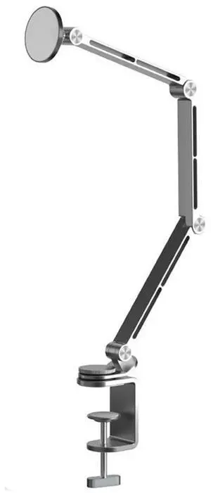 Magnetic Heavy Duty Metal Phone/Tablet Holder for Bed Adjustable Foldable Stand for Desk Aluminum Universal Lazy Bracket 360° Rotation Flexible Long Arm (Grey, Magnetic) Magnetic Heavy Duty Metal Phone/Tablet Holder for Bed Adjustable Foldable Stand for Desk Aluminum Universal Lazy Bracket 360° Rotation Flexible Long Arm (Grey, Magnetic)