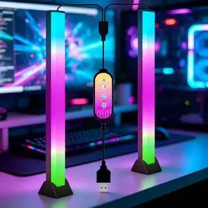 12.48 Inch RGB LED Light Bar 18 Color Changing 10 Dynamic Modes USB 5V Gaming Ambient Lamp TV Backlight Desktop Decor Mood Lamps for Bedroom PC Home Decoration Lighting 12.48 Inch RGB LED Light Bar 18 Color Changing 10 Dynamic Modes USB 5V Gaming Ambient Lamp TV Backlight Desktop Decor Mood Lamps for Bedroom PC Home Decoration Lighting