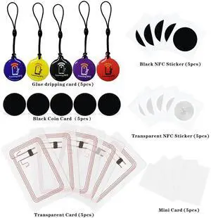 Tags Ntag215 Stickers iPhone Compatible - Clear NFC Blank Cards (30pcs) Tags Ntag215 Stickers iPhone Compatible - Clear NFC Blank Cards (30pcs)