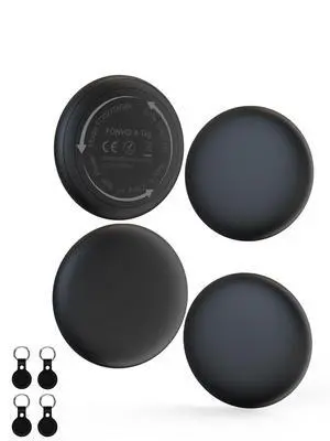 2026 New Air Tags-4 packApple MFi CertifiedSmart Bluetooth Tracker 4 Pack (iOS Only),Item Locator Works with Find My,Replaceable Battery Key Finder for Keys,Bags,Luggage,Wallet (Black, A Tag 4Pack) 2026 New Air Tags-4 packApple MFi CertifiedSmart Bluetooth Tracker 4 Pack (iOS Only),Item Locator Works with Find My,Replaceable Battery Key Finder for Keys,Bags,Luggage,Wallet (Black, A Tag 4Pack)