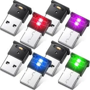 2 Pieces Mini USB LED Light, Car LED Interior Lighting 5v Smart USB Atmosphere Light, Laptop Keyboard Office Decoration Night Lamp, Adjustable Brightness, 8 Colors 2 Pieces Mini USB LED Light, Car LED Interior Lighting 5v Smart USB Atmosphere Light, Laptop Keyboard Office Decoration Night Lamp, Adjustable Brightness, 8 Colors