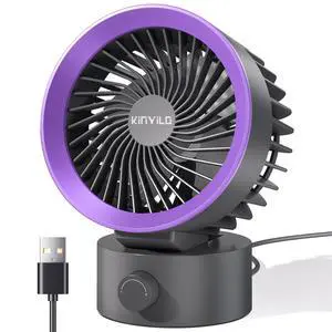USB Desk Fan Small Quiet, Stepless Speeds Powerful Wind Mini Desktop Fans for Home Office Dorm Room, Personal Cooling Fan USB Powered, Compact Size Easy for Travel, Gray+Purple USB Desk Fan Small Quiet, Stepless Speeds Powerful Wind Mini Desktop Fans for Home Office Dorm Room, Personal Cooling Fan USB Powered, Compact Size Easy for Travel, Gray+Purple
