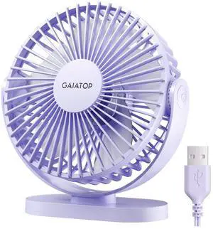 USB Desk Fan, 5.5 Inch Small Quiet Powerful 3 Speeds 90° Rotate, Personal Mini Portable Desktop Table Fans, Cooling for Home Office Car Travel Indoor Outdoor Purple USB Desk Fan, 5.5 Inch Small Quiet Powerful 3 Speeds 90° Rotate, Personal Mini Portable Desktop Table Fans, Cooling for Home Office Car Travel Indoor Outdoor Purple