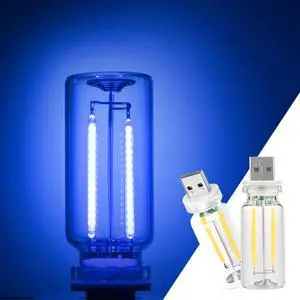 2 Pack Car LED Lights Interior, USB Light for Car Decor & Bedroom, Touch Dimmable Ambient Lighting, Mini Glass Bottle Night Light for Camping Gifts-Blue 2 Pack Car LED Lights Interior, USB Light for Car Decor & Bedroom, Touch Dimmable Ambient Lighting, Mini Glass Bottle Night Light for Camping Gifts-Blue