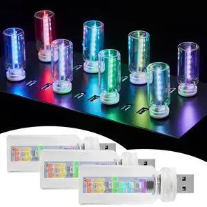 car USB Night Light Bulb, 13 Color Changing Modes Portable Plug-in Retro Car Interior Ambient Lights, Led USB Light Camping, Party, Holiday Decoration, Bedroom, Desktop (3Pcs) car USB Night Light Bulb, 13 Color Changing Modes Portable Plug-in Retro Car Interior Ambient Lights, Led USB Light Camping, Party, Holiday Decoration, Bedroom, Desktop (3Pcs)