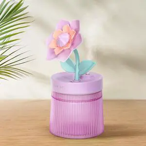 Cute Flower Mini Humidifier, Small Cool Mist Desk Humidifiers, Portable USB Personal Desktop Plant Humidifiers, Cooling for Home Office Car Travel Indoor Outdoor (260ml,Purple Gardenia) Cute Flower Mini Humidifier, Small Cool Mist Desk Humidifiers, Portable USB Personal Desktop Plant Humidifiers, Cooling for Home Office Car Travel Indoor Outdoor (260ml,Purple Gardenia)