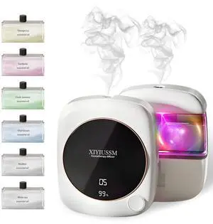 Waterless Essential Oil Diffuser for Home Office Travel Ultrasonic Aromatherapy Small Cordless Diffuser with 7 Mist Modes for Bedroom Bathroom Hotel Car Portable Air Freshener & Scent Machine Waterless Essential Oil Diffuser for Home Office Travel Ultrasonic Aromatherapy Small Cordless Diffuser with 7 Mist Modes for Bedroom Bathroom Hotel Car Portable Air Freshener & Scent Machine