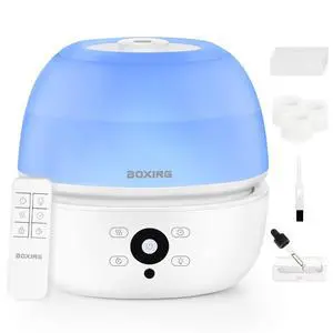 3L Top Fill Humidifier for Bedroom, 20dB Whisper-Quiet Cool Mist with Easy Remote Control, 30H Runtime, Night Light, Essential Oil Tray, Timer for Baby, Plants and Home 3L Top Fill Humidifier for Bedroom, 20dB Whisper-Quiet Cool Mist with Easy Remote Control, 30H Runtime, Night Light, Essential Oil Tray, Timer for Baby, Plants and Home