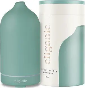 Ceramic Diffuser (Sage), 100ml Ultrasonic for Essential Oils Aromatherapy, Home & Office Ceramic Diffuser (Sage), 100ml Ultrasonic for Essential Oils Aromatherapy, Home & Office