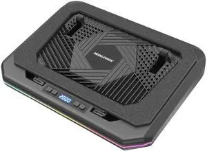 Laptop Cooling Pad, Quiet Turbo Fan Laptop Cooler for 12-19 Inch Gaming Laptop and MacBook, Height Adjustable Laptop Cooling Stand with RGB Light, Sealed Airflow Cooler Pad, USB Powered Laptop Cooling Pad, Quiet Turbo Fan Laptop Cooler for 12-19 Inch Gaming Laptop and MacBook, Height Adjustable Laptop Cooling Stand with RGB Light, Sealed Airflow Cooler Pad, USB Powered