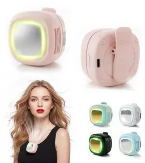 Bladeless Fan Mini Clip On Fan With Light, Portable Silent Mini Bladeless Electric Fan for Shirt & Waist, Adjustable 3-Speed Suspended Whirlwind Fans for Outdoor Travel Office (Pink) Bladeless Fan Mini Clip On Fan With Light, Portable Silent Mini Bladeless Electric Fan for Shirt & Waist, Adjustable 3-Speed Suspended Whirlwind Fans for Outdoor Travel Office (Pink)