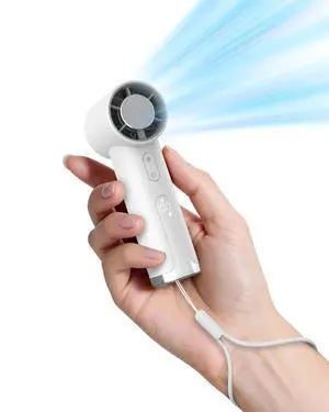 Portable Handheld Fan, Turbo Power 18800 RPM Fast Charge Digital Display 100 Speeds Adjustable, Mini Pocket Design Birthday Gifts for Women Men Travel Cruise Camping Outdoor, Cream Portable Handheld Fan, Turbo Power 18800 RPM Fast Charge Digital Display 100 Speeds Adjustable, Mini Pocket Design Birthday Gifts for Women Men Travel Cruise Camping Outdoor, Cream